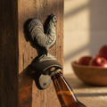Farmhouse Cast Iron Rooster Bottle Opener, Rustic Kitchen & Bar Accessory
